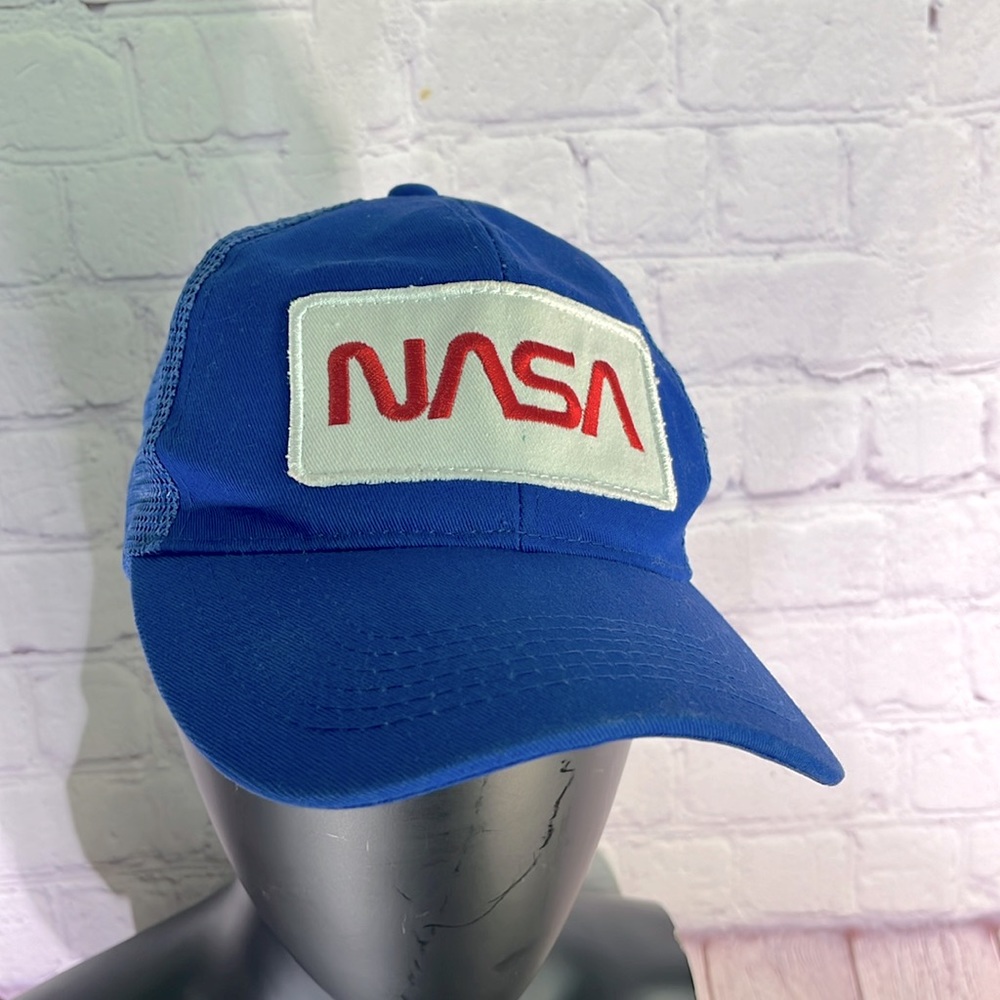 NASA Men's Blue Snapback Trucker Cap